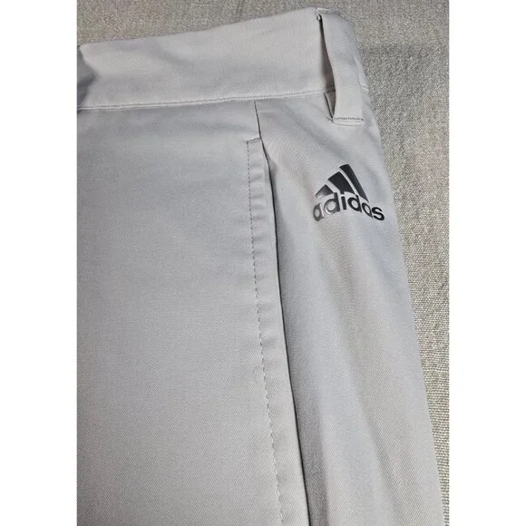 Adidas Performance Golf Pants Men's 38x30 Beige Flat Front Chino AE7006 Khaki - Picture 3 of 14